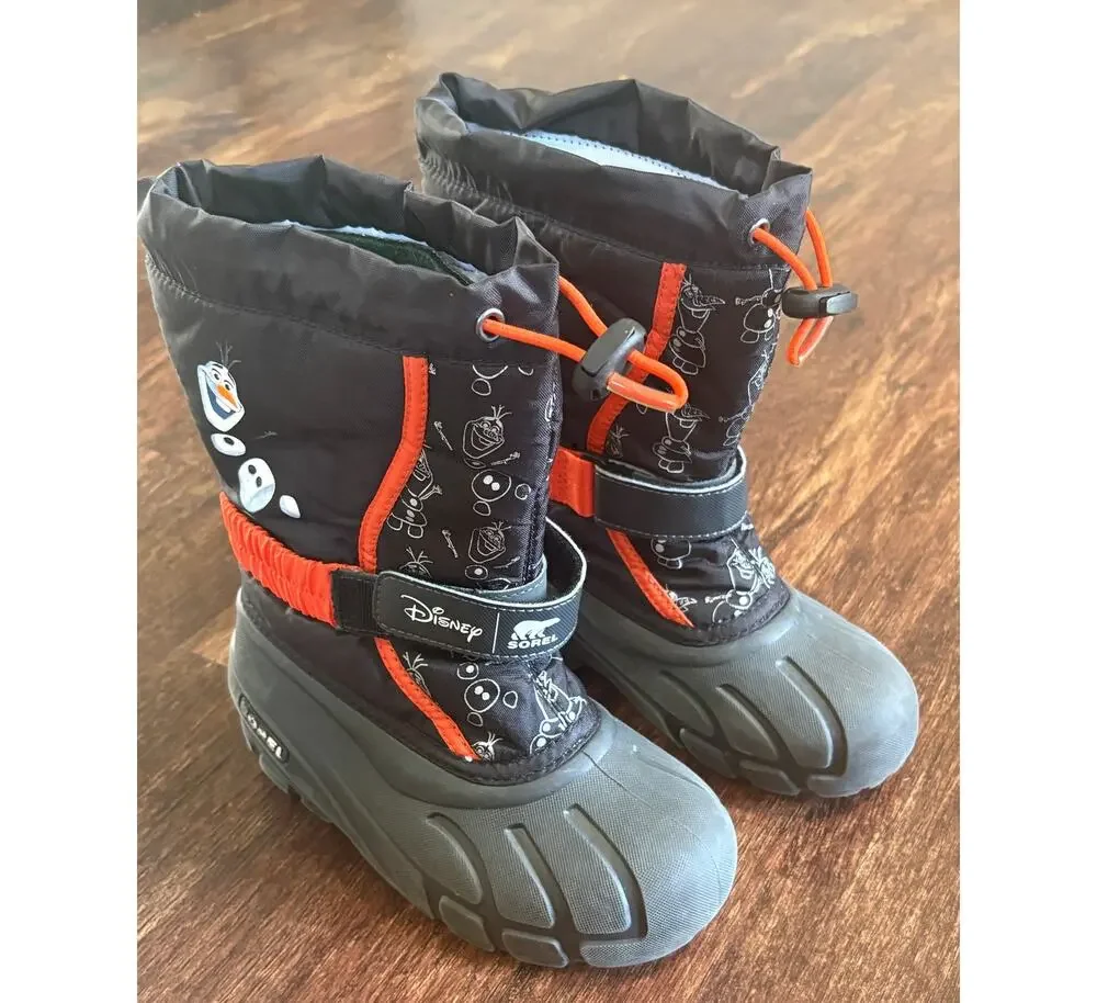 Disney X Sorel Youth Flurry Frozen Olaf Waterproof Winter Snow Boots Size 13